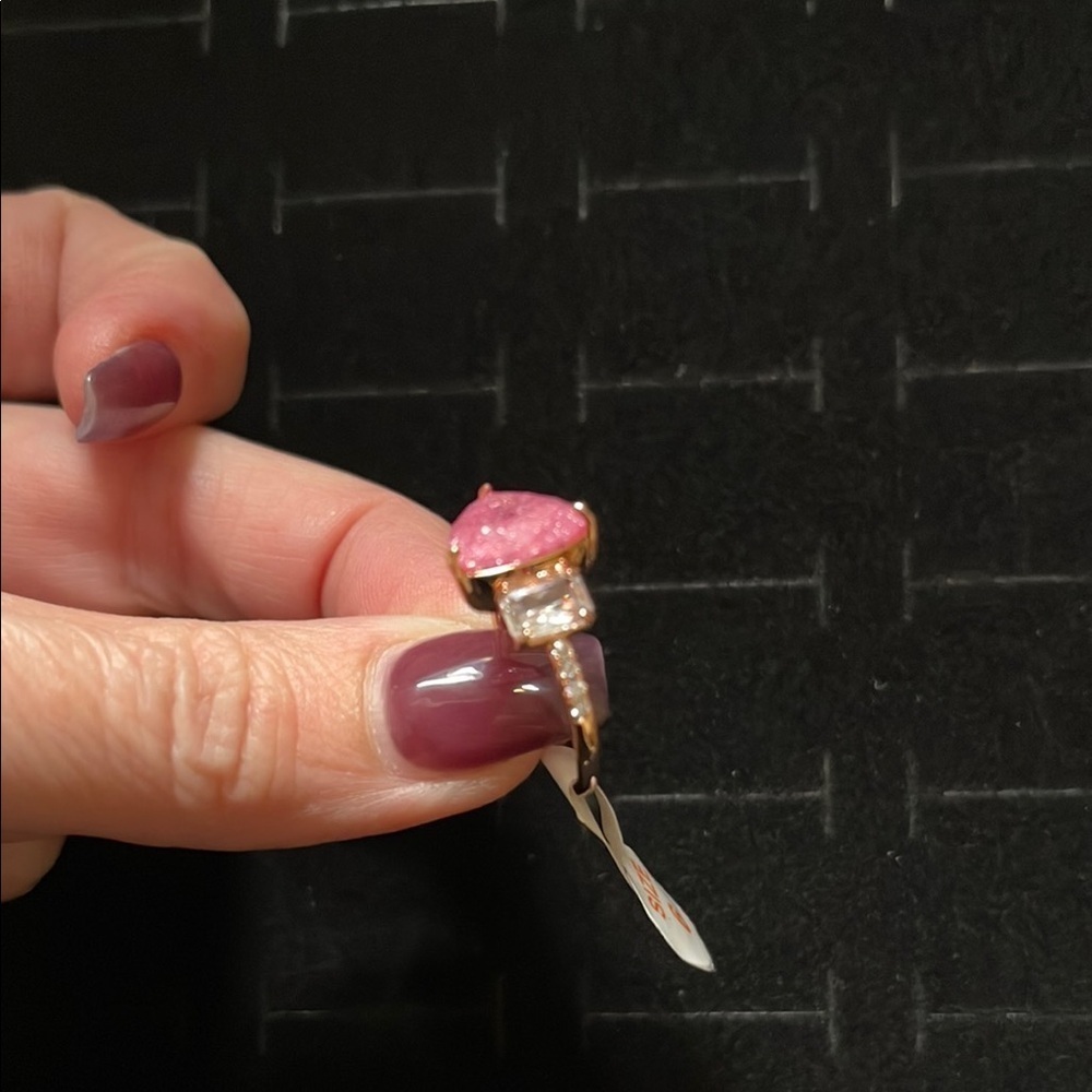 BP Pink Ice Crystal Ring - Size 6 - Picture 5 of 6